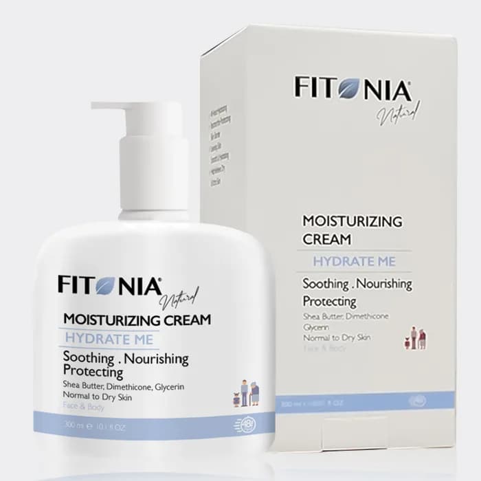 کرم مرطوب کننده پمپی صورت و بدن فیتونیا Fitonia Hydrate Me Moisturizing Cream 300ml — تصویر ۲