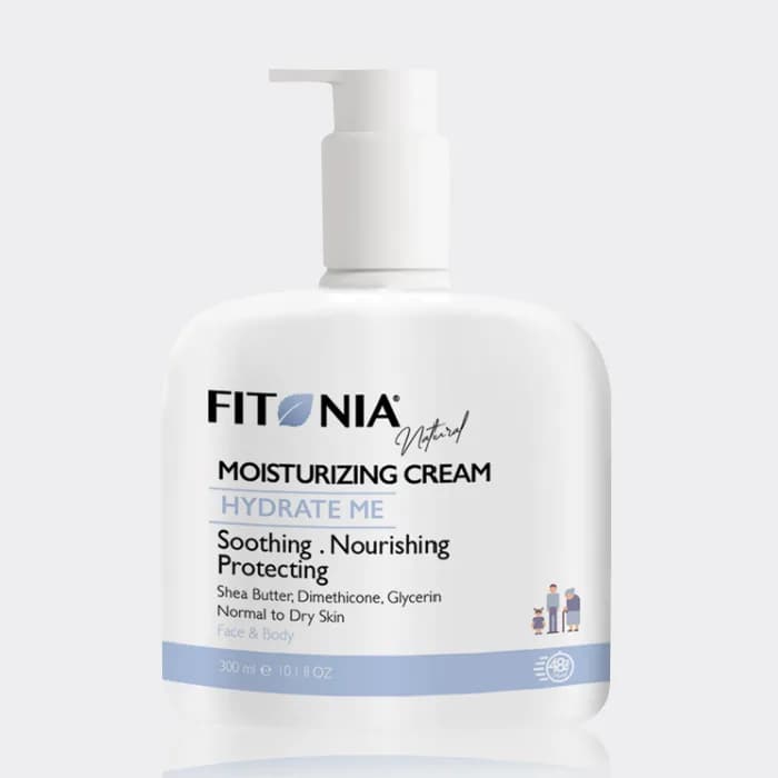 کرم مرطوب کننده پمپی صورت و بدن فیتونیا Fitonia Hydrate Me Moisturizing Cream 300ml