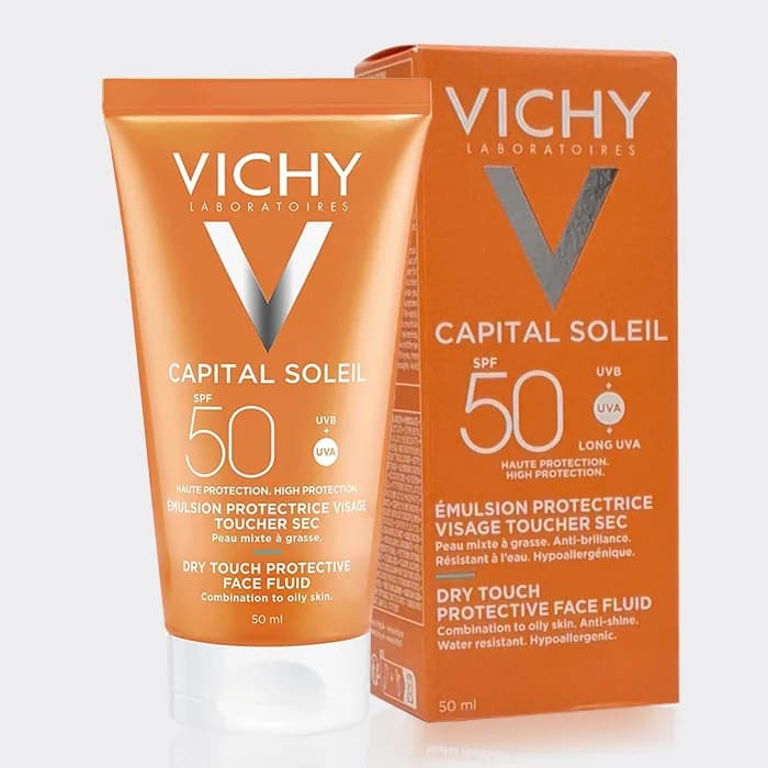فلوئید ضد آفتاب کاپیتال سولیل ویشی VICHY Capital Soleil SPF50 Dry Touch Protective Face Fluid 50ml — تصویر ۲