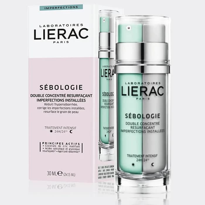 کنسانتره ضد جوش و کنترل چربی سبولوژی لیراک Lierac Sebologie Double Concentrate 2x15ml — تصویر ۲