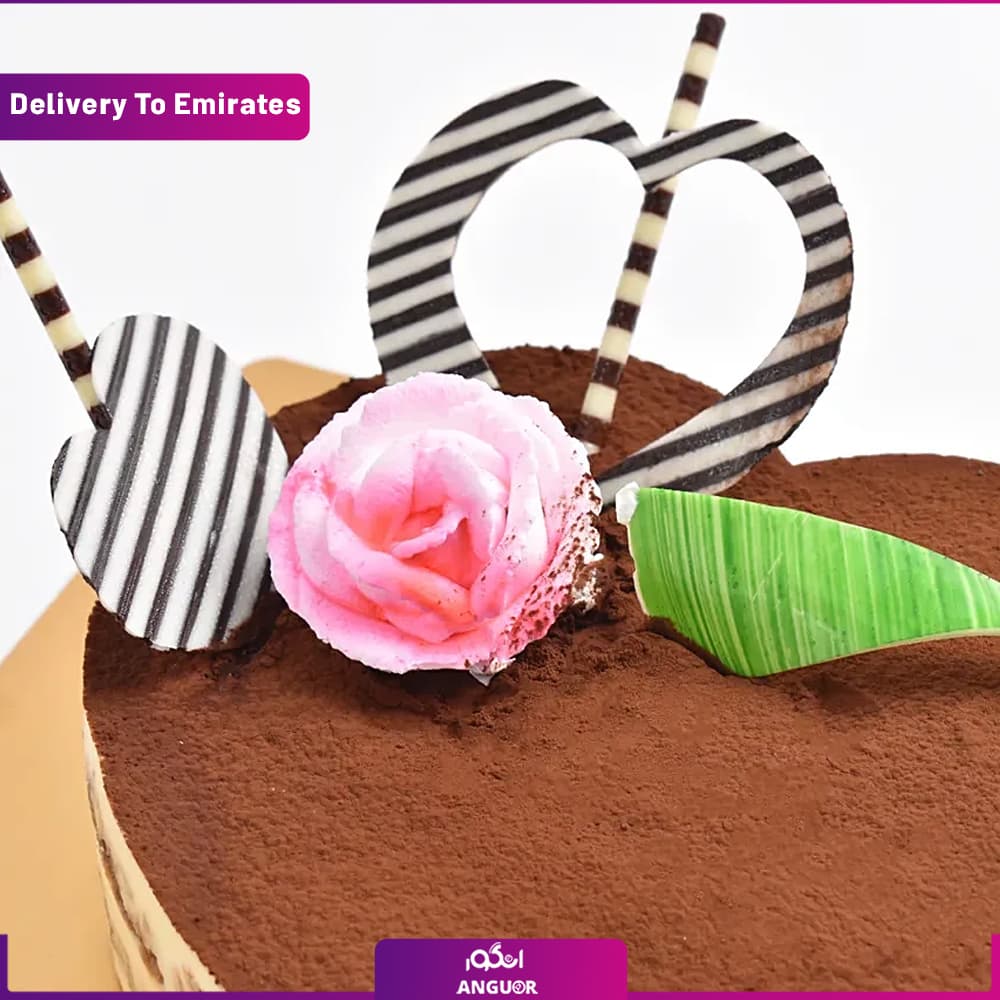 کیک شکلاتی قلبی 8 نفره( دبی و امارات) — تصویر ۲