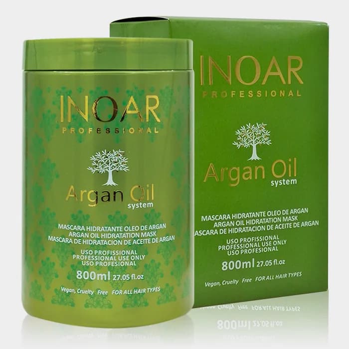 ماسک مو فری سولفات آرگان اینوآر Inoar Argan Oil Hair Mask 800ml — تصویر ۲