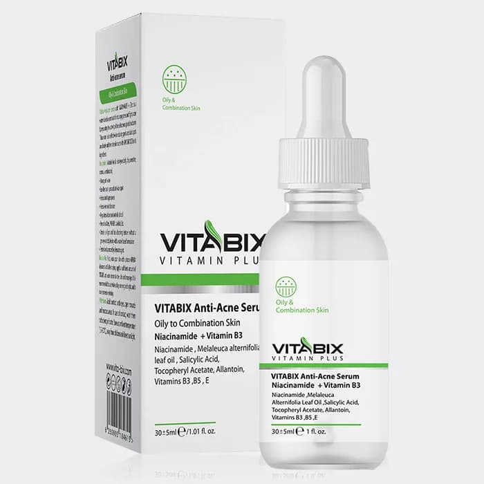 سرم ضد جوش ویتامینه ویتابیکس Vitabix Vitamin Plus Anti Acne Serum 30ml — تصویر ۲