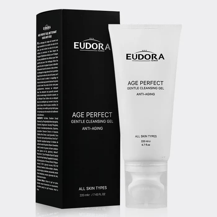 ژل شستشو صورت ایج پرفکت ادورا مکس Eudora Max Age Perfect Centle Cleansing Gel 220ml — تصویر ۲