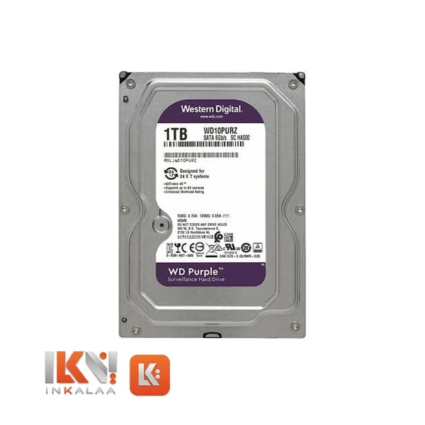 هارد وسترن دیجیتال مدل PURPLE ظرفیت 1TB – اصلی — تصویر ۳