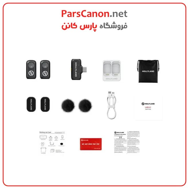 میکروفون هالی لند لارک a1 mini مینی تایپ C مدل Hollyland LARK A1 Mini Duo 2-Person Wireless Microphone System with USB-C Connector — تصویر ۲