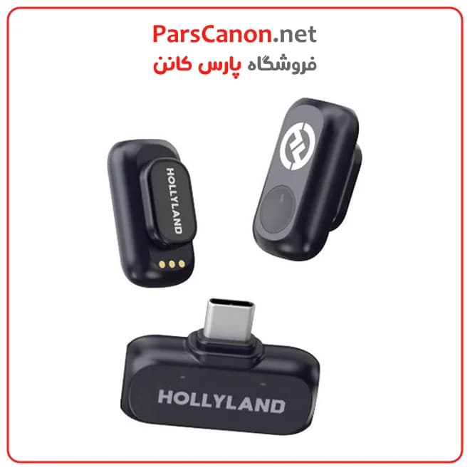 میکروفون هالی لند لارک a1 mini مینی تایپ C مدل Hollyland LARK A1 Mini Duo 2-Person Wireless Microphone System with USB-C Connector