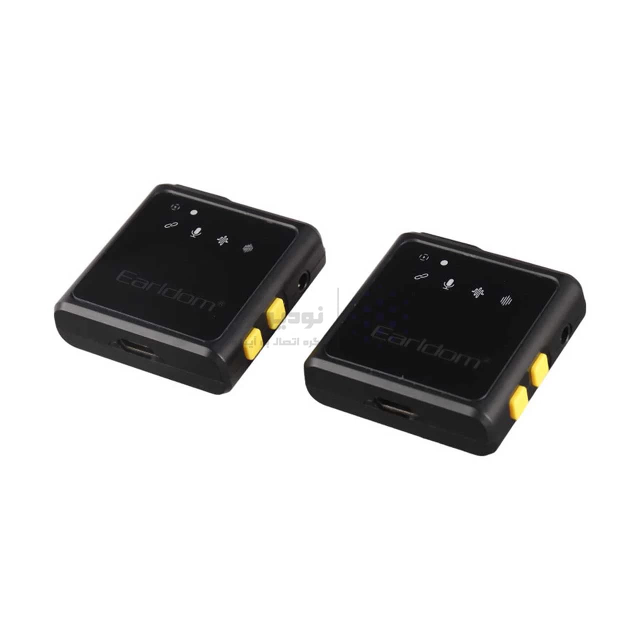میکروفون بی سیم یقه ای Earldom Lightning مدل ET-MC9L – مشکی — تصویر ۳