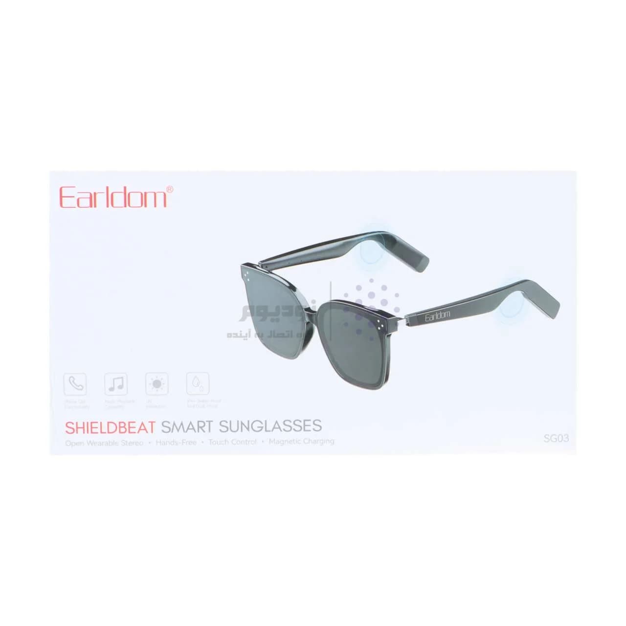 عینک دودی هوشمند Earldom UV400 مدل SG03 – مشکی (قابلیت مکالمه و پخش موسیقی) — تصویر ۷
