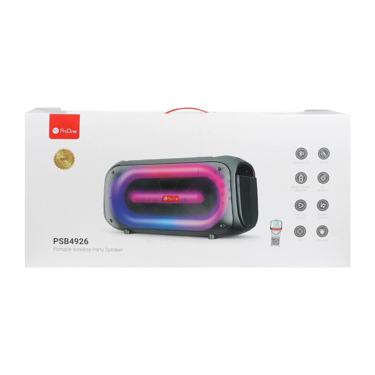 اسپیکر بی سیم 40 وات ProOne مدل PSB4926 – مشکی — تصویر ۵