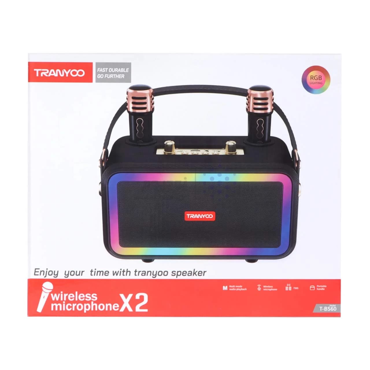 اسپیکر بی سیم TRANYOO مدل T-BS60 – مشکی — تصویر ۸