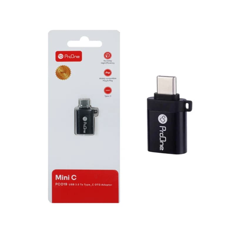 تبدیل Type-C To USB ProOne OTG مدل PCO19 – مشکی — تصویر ۵