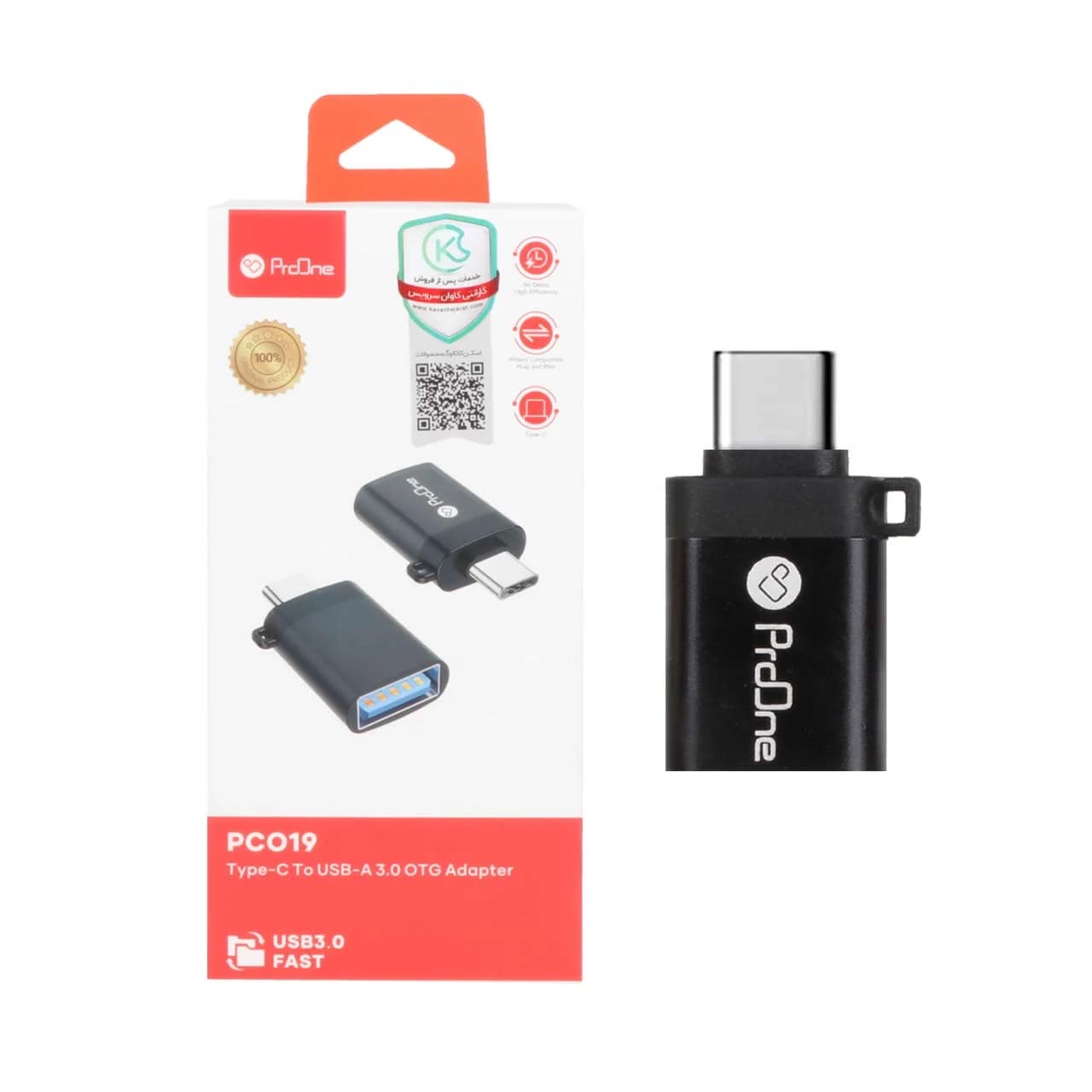 تبدیل Type-C To USB ProOne OTG مدل PCO19 – مشکی
