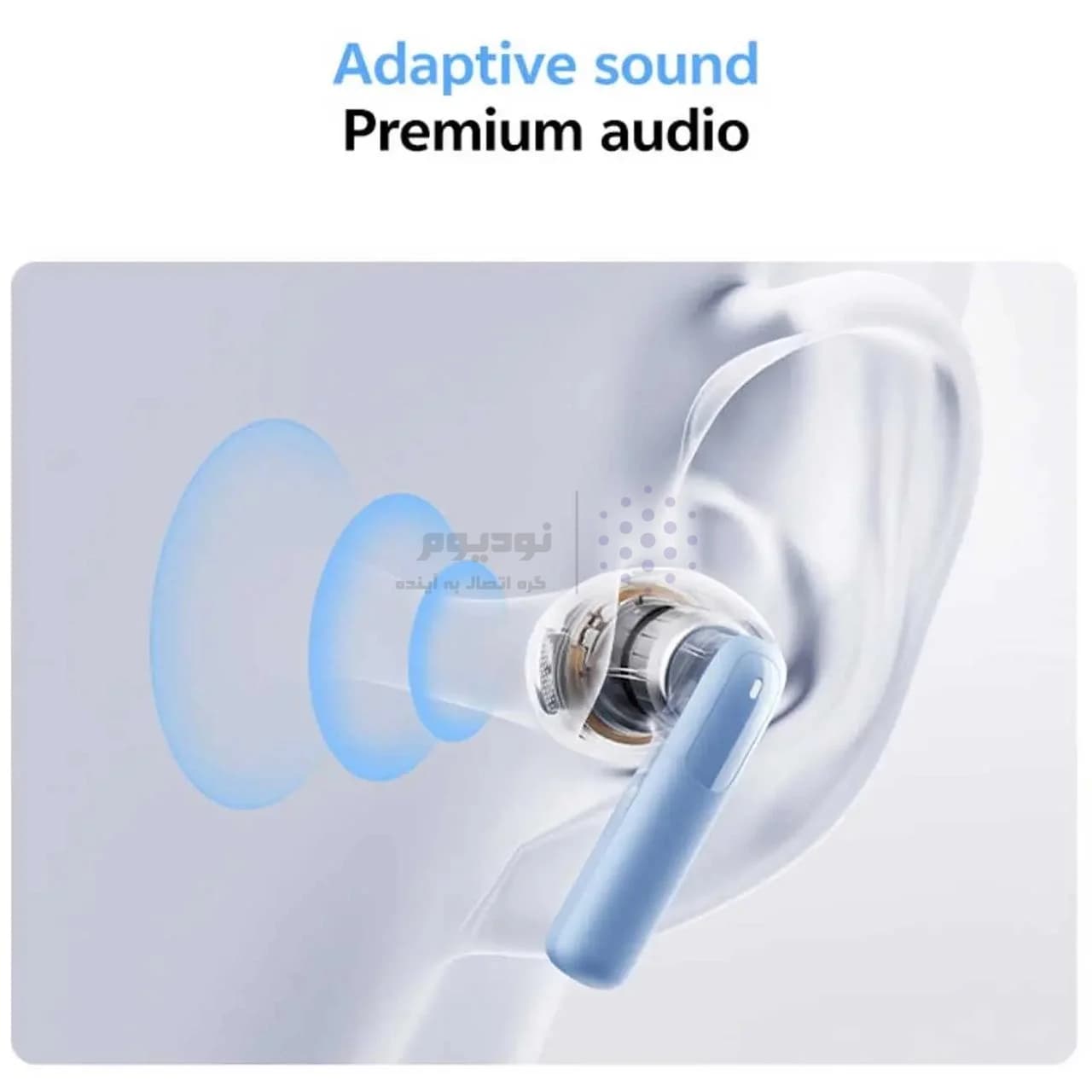 ایرفون بی سیم QCY مدل Ailybuds E20 ANC – آبی (گارانتی یکساله تعویض شرکتی) — تصویر ۳
