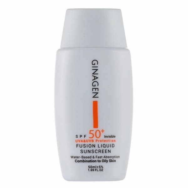 کرم ضد آفتاب بی رنگ spf50 ژیناژن مناسب پوست چرب و مختلط 50ml