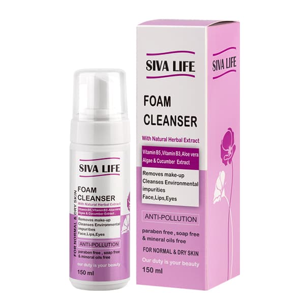 فوم شستشو دهنده صورت سیوا لایف (مناسب پوست خشک و معمولی) 150ml