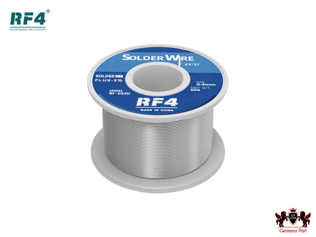 سیم لحیم 0.4 میلی متری 50 گرمی – SOLDER WIRE 0.4 MM 50GR RF-054D RF4