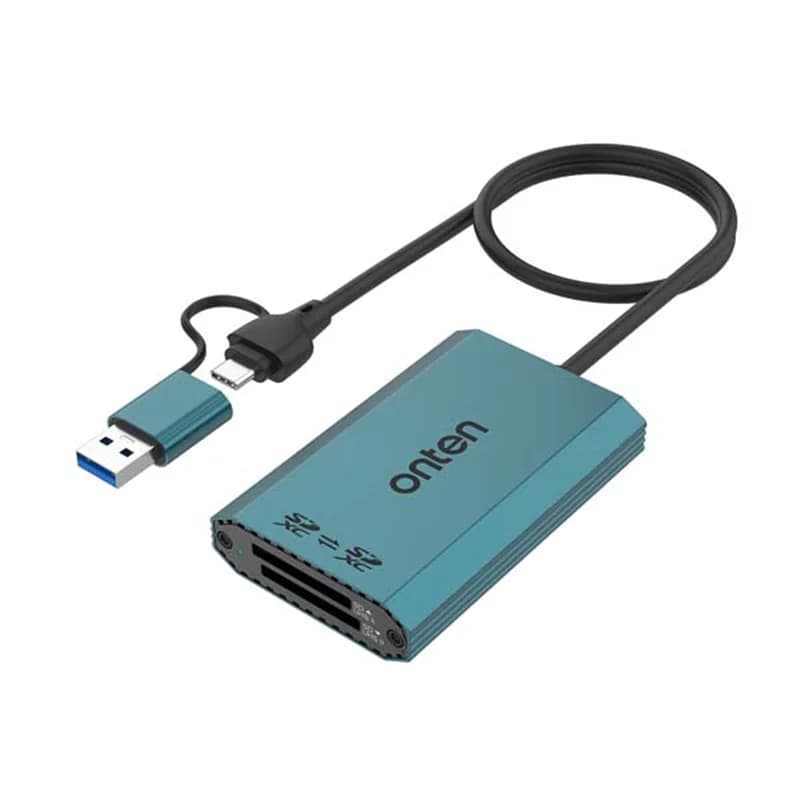 رم ریدر USB 3.2 Gen 1/USB-C اونتن مدل OTN-P5 با دو درگاه حافظه SD