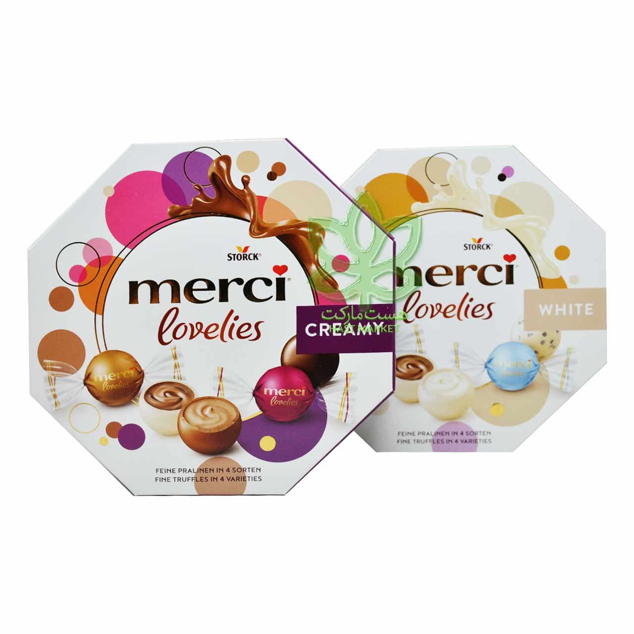 شکلات مرسی کادویی لاویز کرمی 185 گرم – merci — تصویر ۳