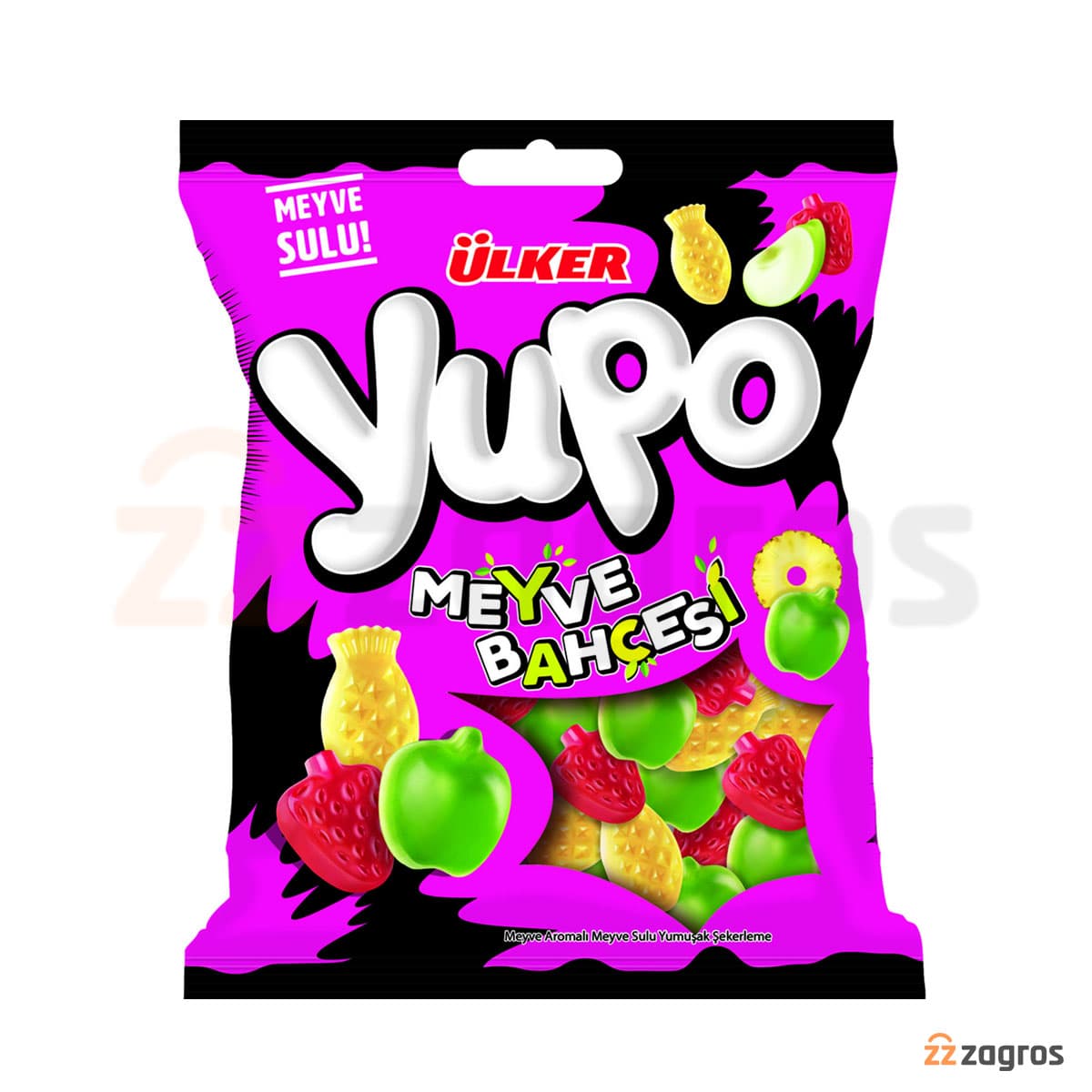 پاستیل اولکر Yupo طرح میوه های مختلف 80 گرم