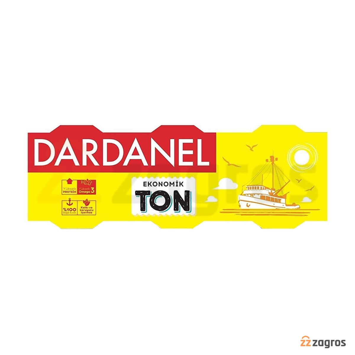 تن ماهی داردانل Dardanel وزن 75 گرم بسته 3 عددی