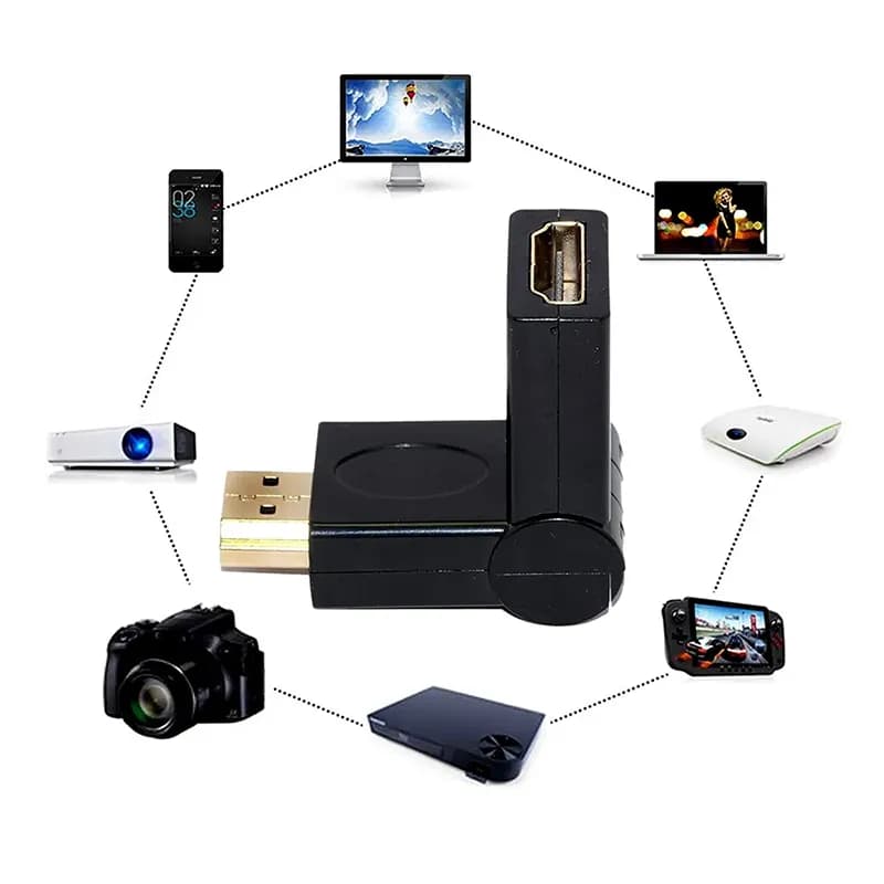 تبدیل نری به مادگی HDMI با زاویه 180 درجه متغیر — تصویر ۴