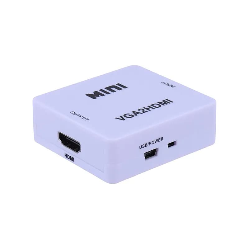 تبدیل VGA به HDMI مدل Mini پک آبی — تصویر ۲