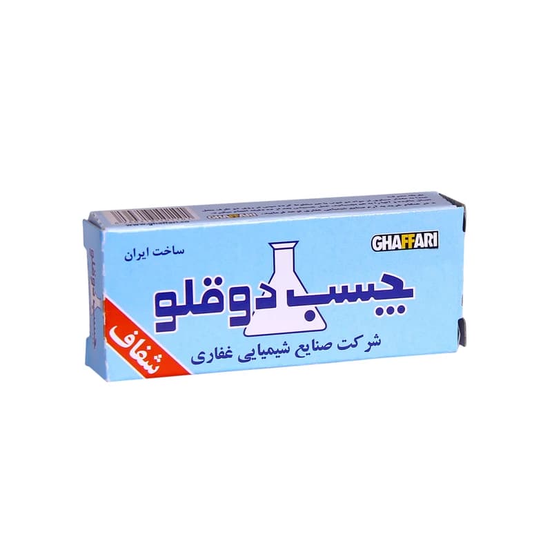 چسب دو قلو شفاف غفاری وزن 20 گرم