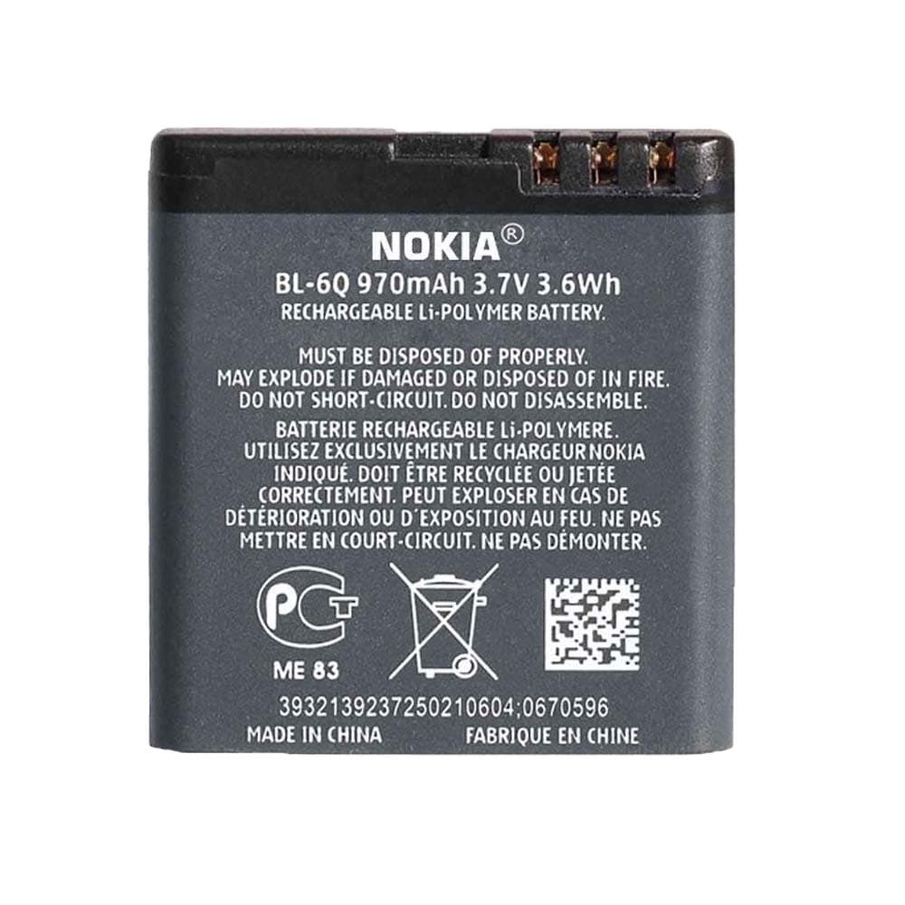 باتری اصلی گوشی نوکیا 6700 Nokia 6700 Classic BL-6Q — تصویر ۳