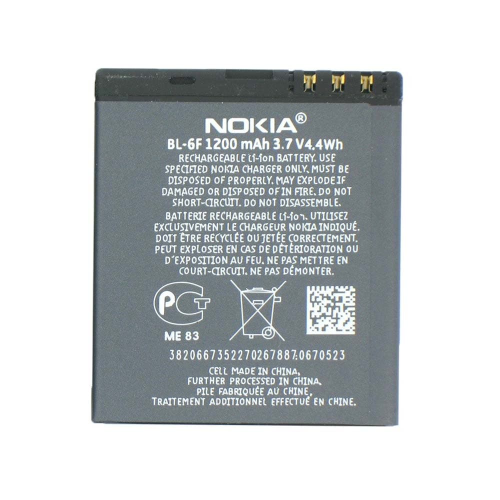 باتری اصلی گوشی N78 نوکیا Nokia N78 BL-6F — تصویر ۳