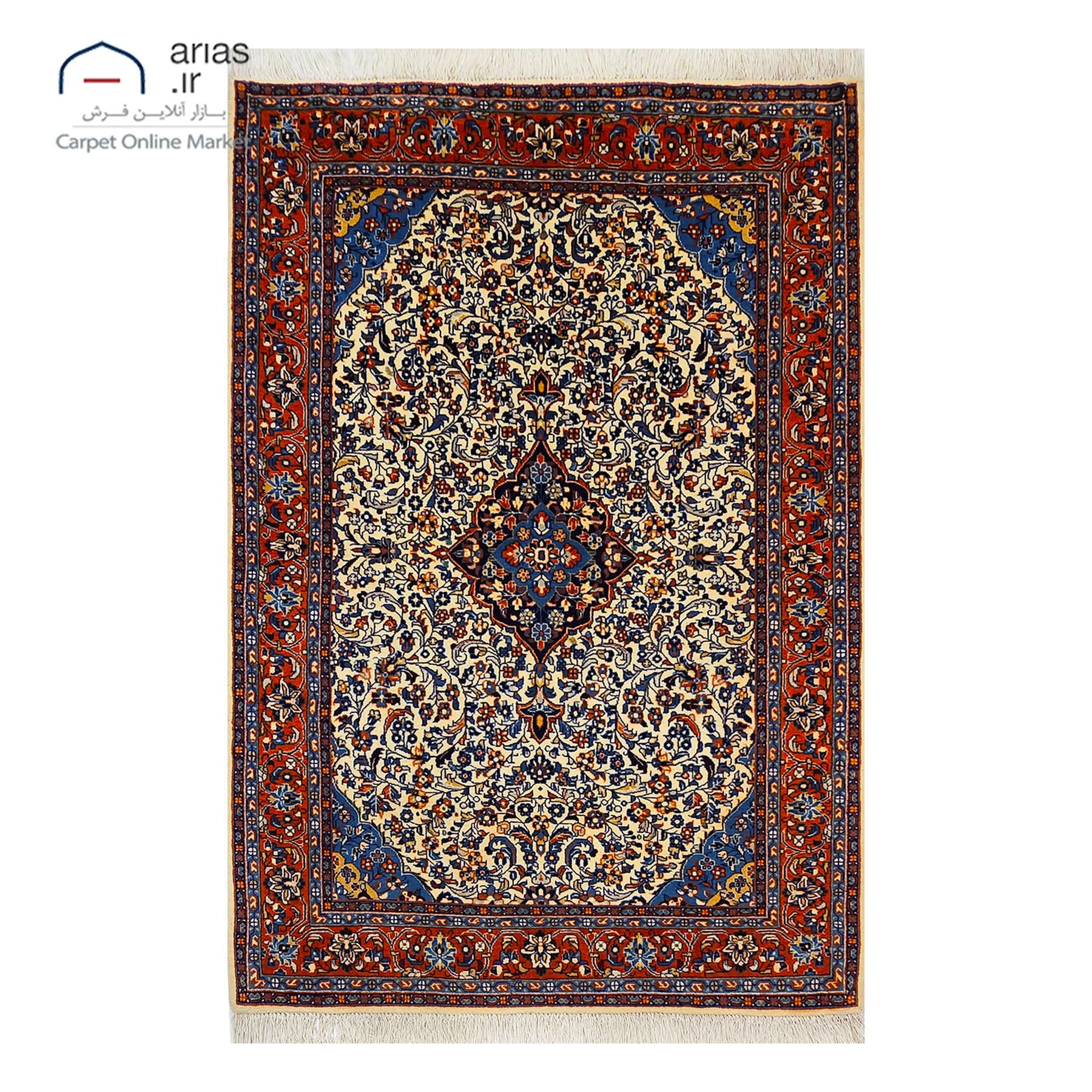 فرش دستباف ذرع و نیم ساروق کد D19125A