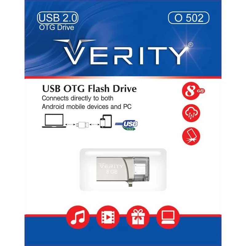 فلش مموری وریتی O502 ظرفیت 8 گیگابایت — تصویر ۲