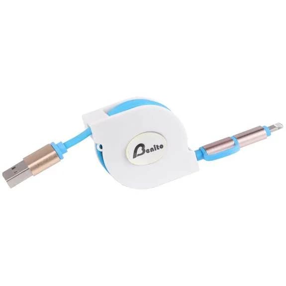 کابل تبدیل USB به Micro-B و Lightning بنیتو
