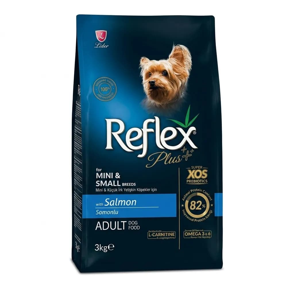 غذای خشک سگ بالغ رفلکس پلاس نژاد کوچک طعم سالمون Reflex Plus Small Breed Adult Salmon 3 کیلوگرم