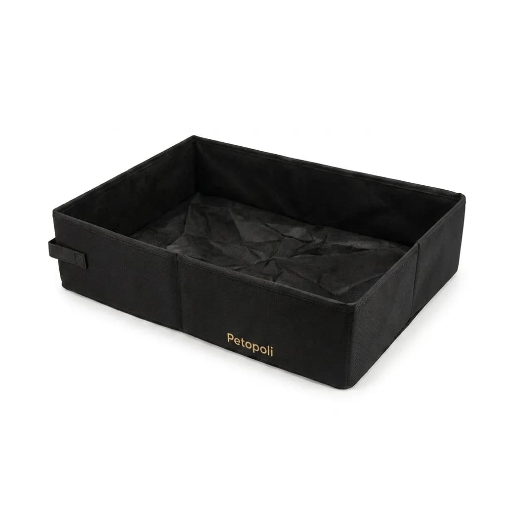 ظرف خاک گربه مسافرتی پتوپولی Petopoli Travel Litter Box با درب و دسته حمل