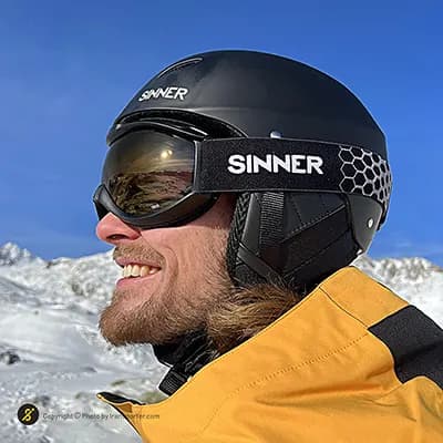 عینک اسکی SINNER مدل TICO | طوسی/مشکی — تصویر ۳