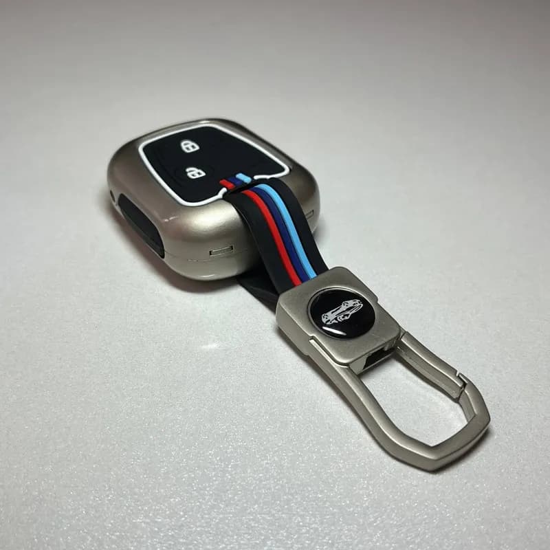 کاور ریموت و سوئیچ خودرو مدل دور فلزی شبرنگ کد MC-PG-S مناسب برای پژو 206 و 207 — تصویر ۴