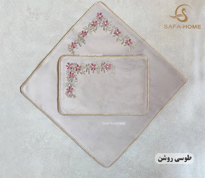 جانماز دو تکه گلدوزی ملیسا پرکار کد 4 — تصویر ۴