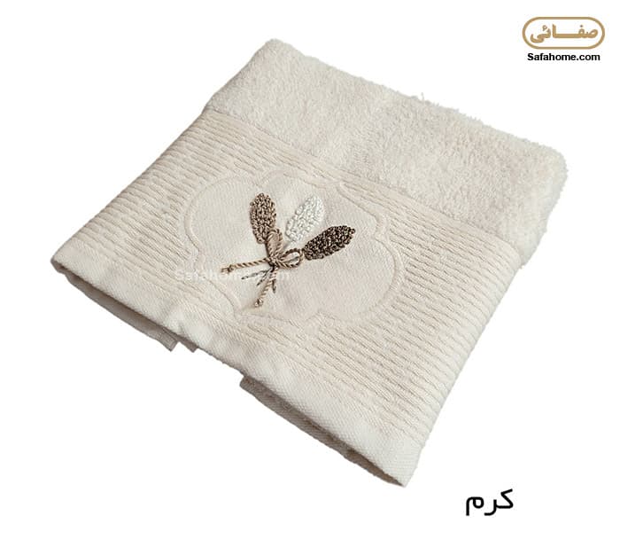 حوله دستی گل برجسته طرح گندم 50×90 سانتی متر — تصویر ۵