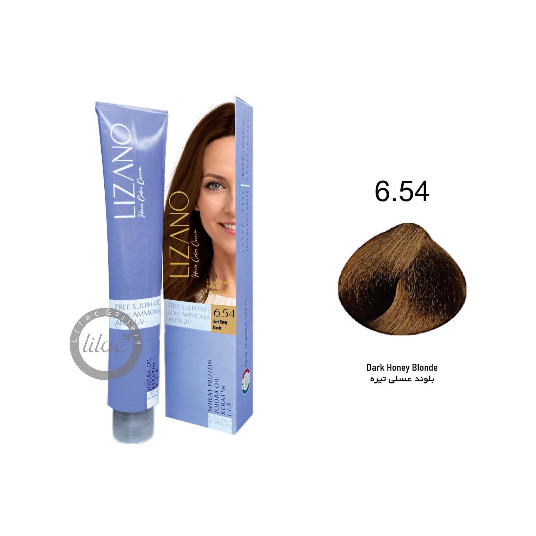 لیزانو lizano رنگ مو شماره 6.54 بلوند عسلی تیره 100 میل