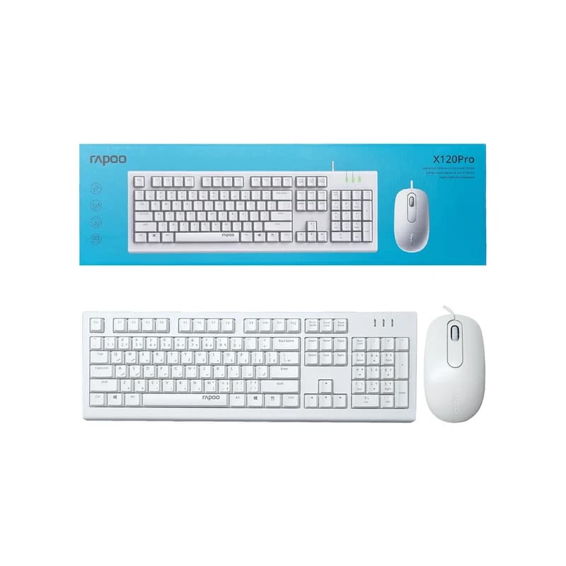 ست کیبورد باسیم رپو مدل Rapoo X120 Pro به همراه ماوس-251007162405 — تصویر ۲