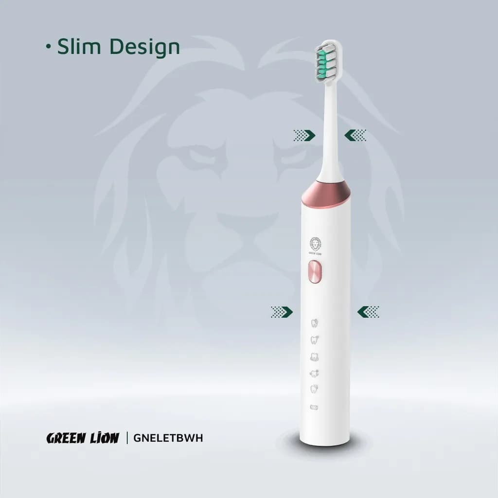 مسواک برقی گرین لاین Green Lion Smart Tooth Brush with TFT Display GNSTBRUTFTWH دارای سری اضافه — تصویر ۳