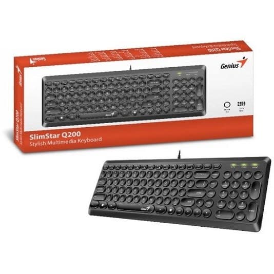 کیبورد جنیوس مدل SlimStar Q200 با سیم — تصویر ۲