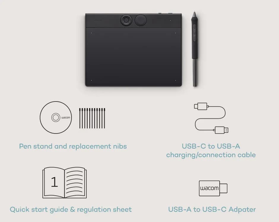 قلم نوری وکام WACOM Intuos pro PTK-470 (گارانتی اصلی) — تصویر ۲