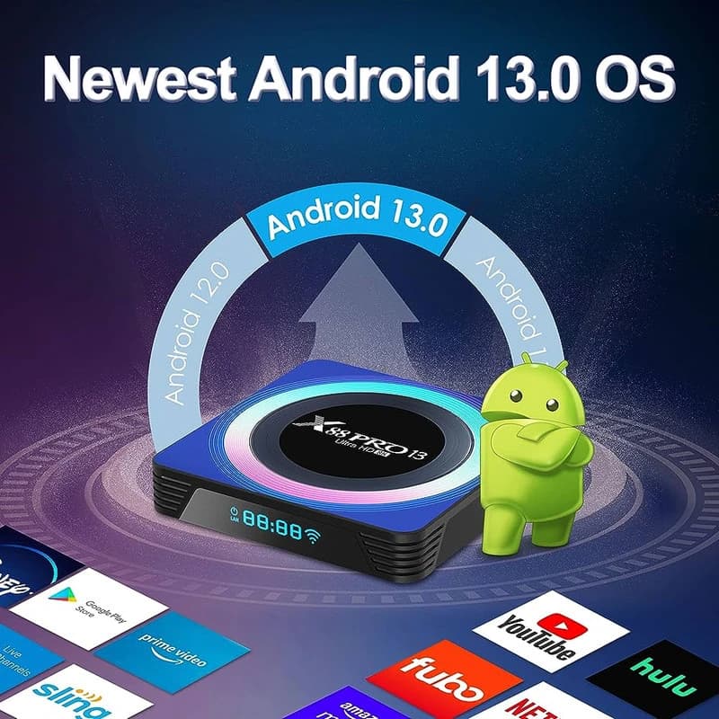 اندروید باکس X88 Pro 13 4GB 64GB (new blue) + هدیه ویژه — تصویر ۸