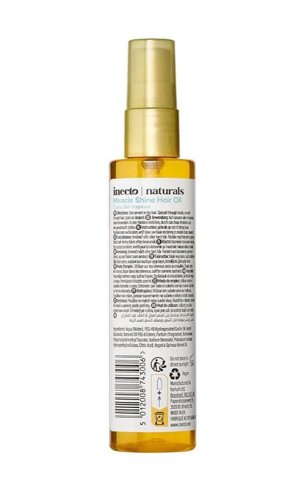 روغن موی ارگانیک آرگان اینکتو نرم , لطیف و درخشان کننده ۱۰۰ میل — تصویر ۳
