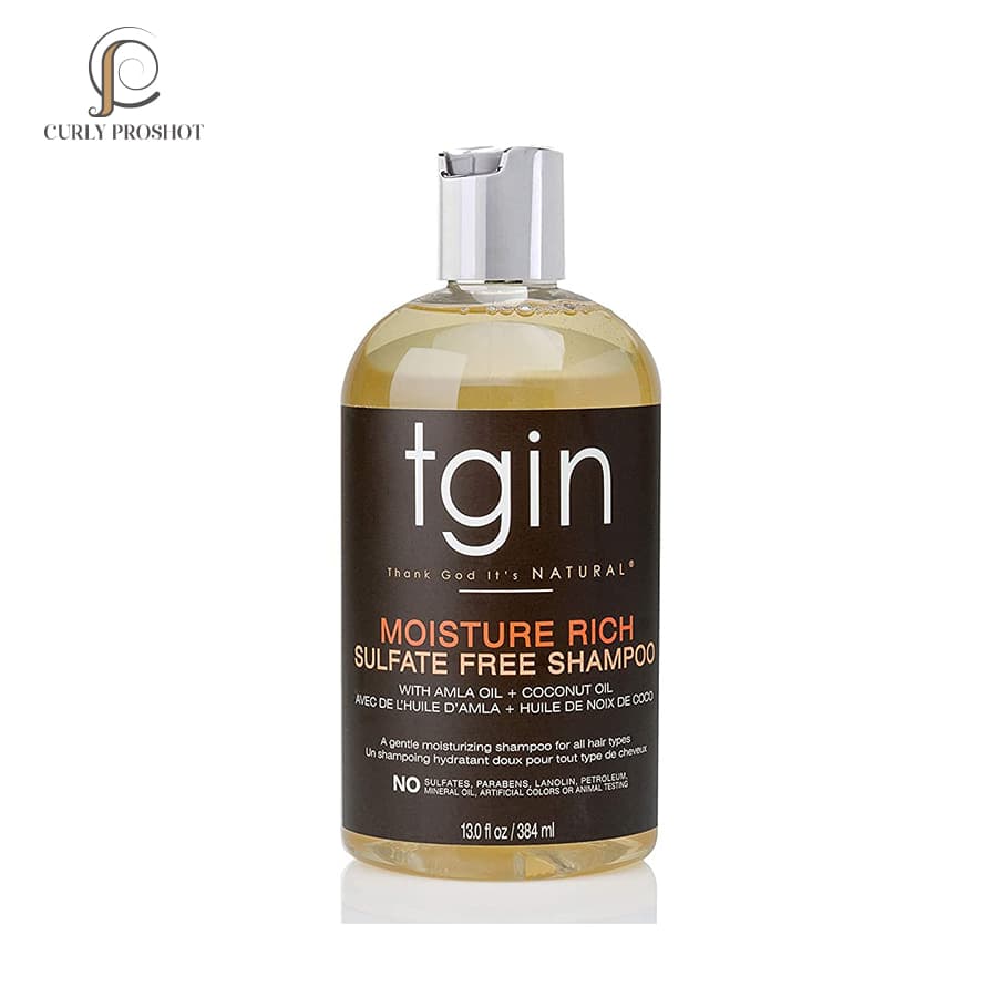 شامپو آبرسان و رطوبت رسان موهای فر خشک TGIN حجم 384 میل Tgin Moisture Rich Sulfate Free Shampoo For Natural Hair
