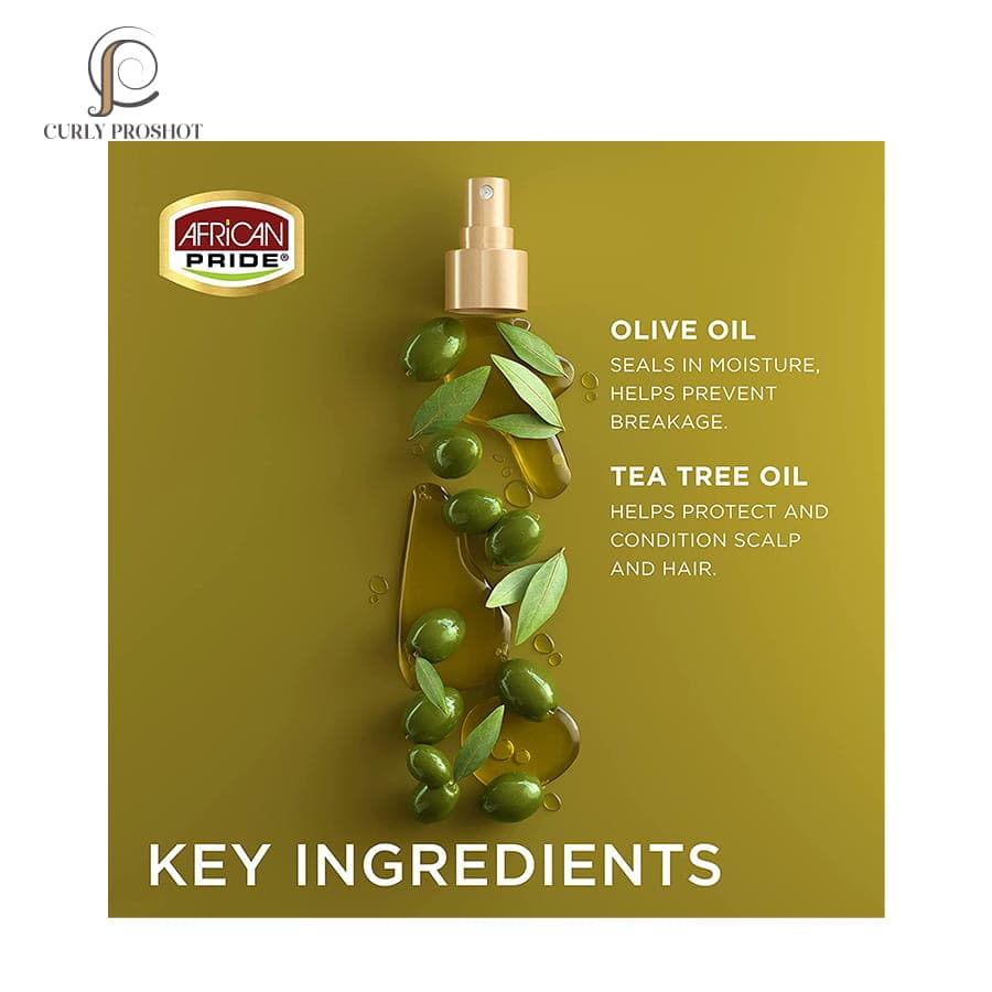 اسپری ضد موخوره و رفع کدری مو آفریکن پراید African Pride Olive Miracle Braid Sheen Spray — تصویر ۳