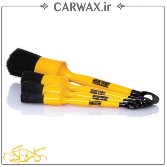 پک کامل برس و قلم تمیز کننده دیتیلینگ سخت ورک استاف Work Stuff Detailing Brush Black