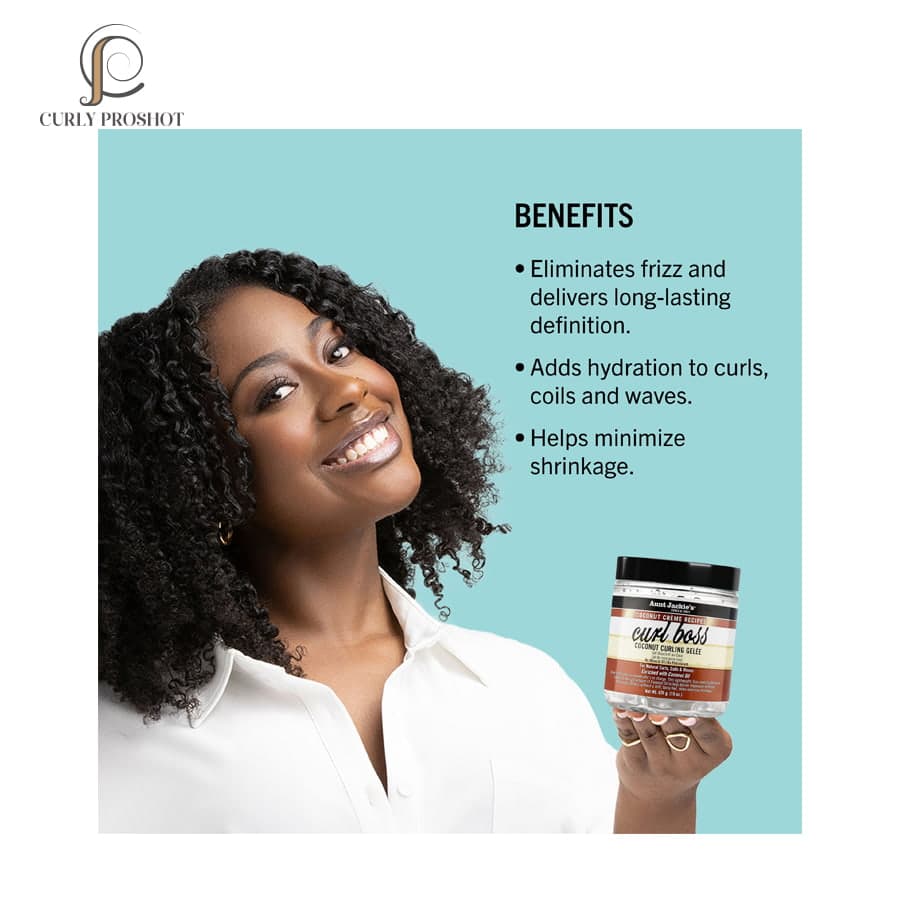 ژل فر کننده نارگیل آنت جکیز Aunt Jackies Curls & Coils Curl Boss Coconut Curling Gele — تصویر ۳